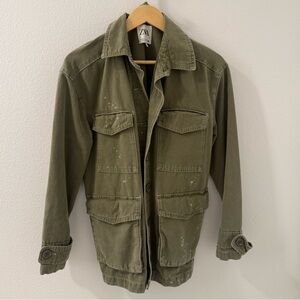Zara Women's Green and Khaki Jacket